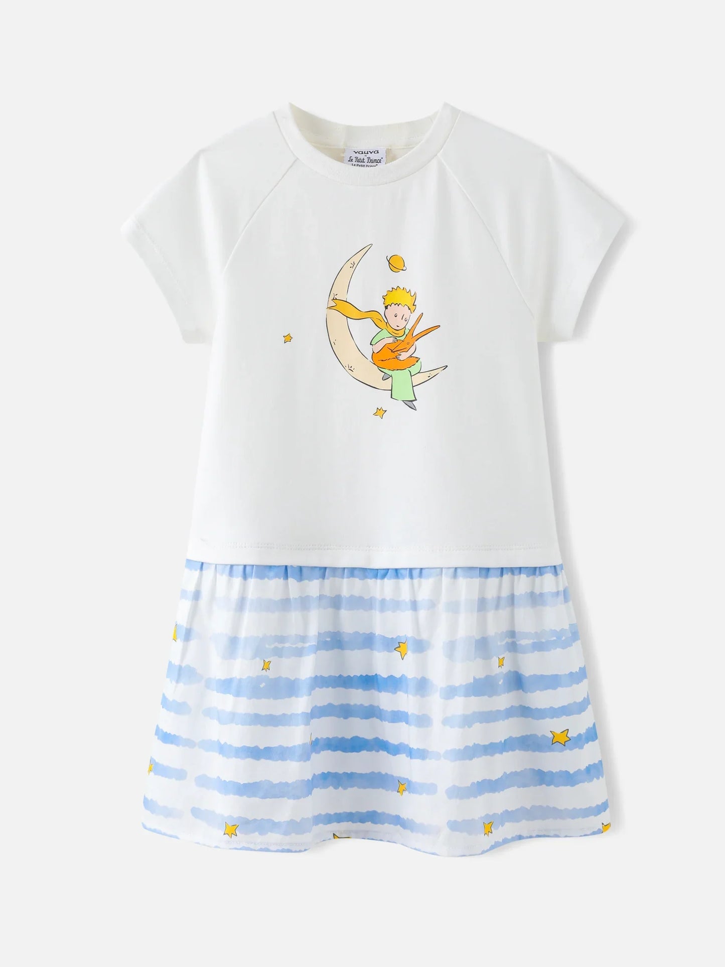Girls Two Tone Print Dress