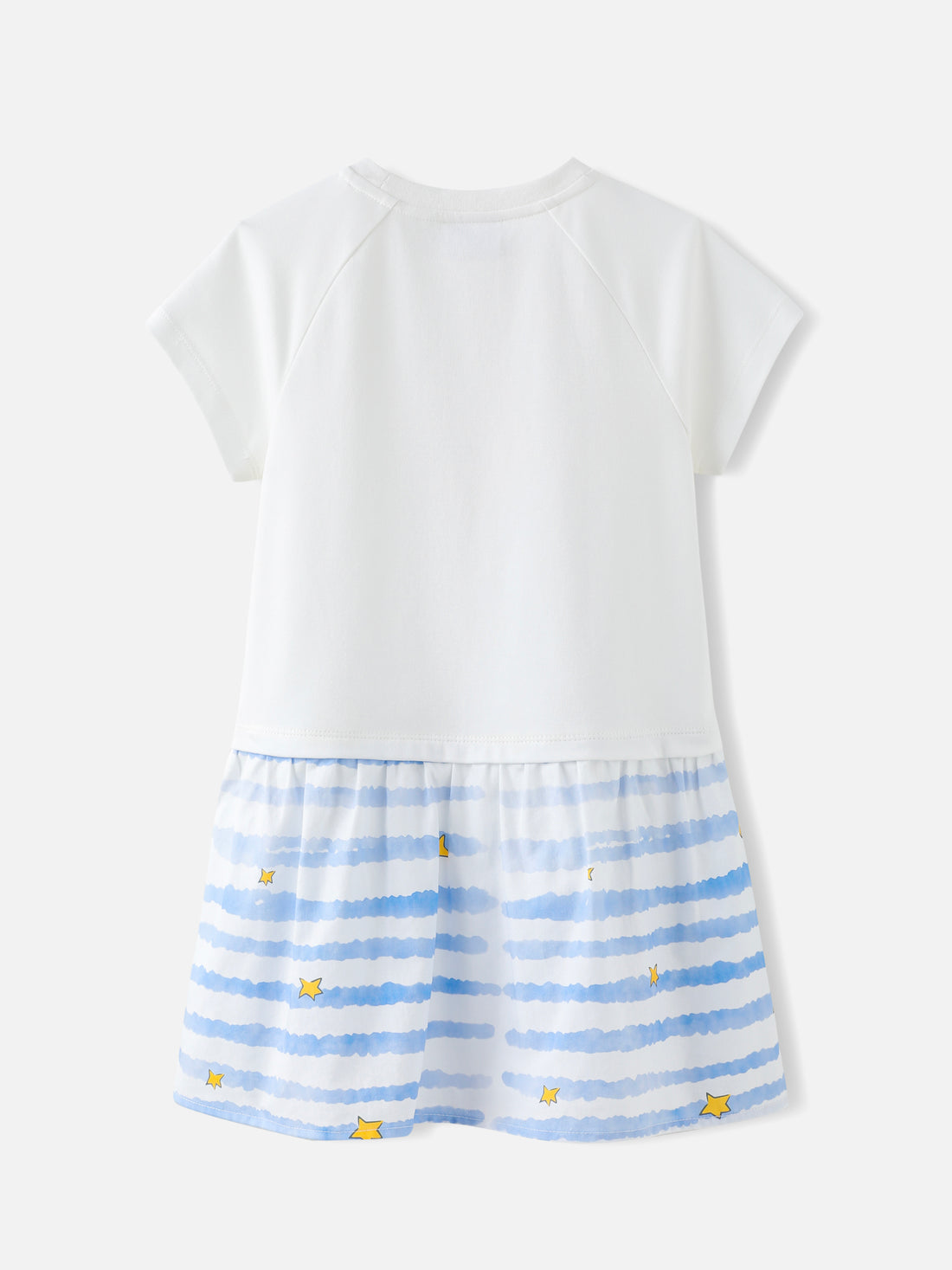 Girls Two Tone Print Dress