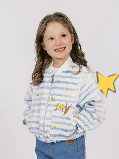 Girls Stripy Cropped Jacket
