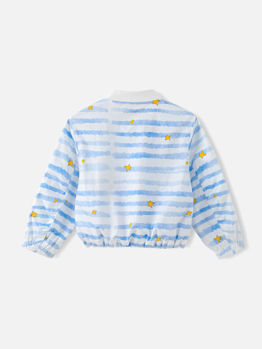 Girls Stripy Cropped Jacket