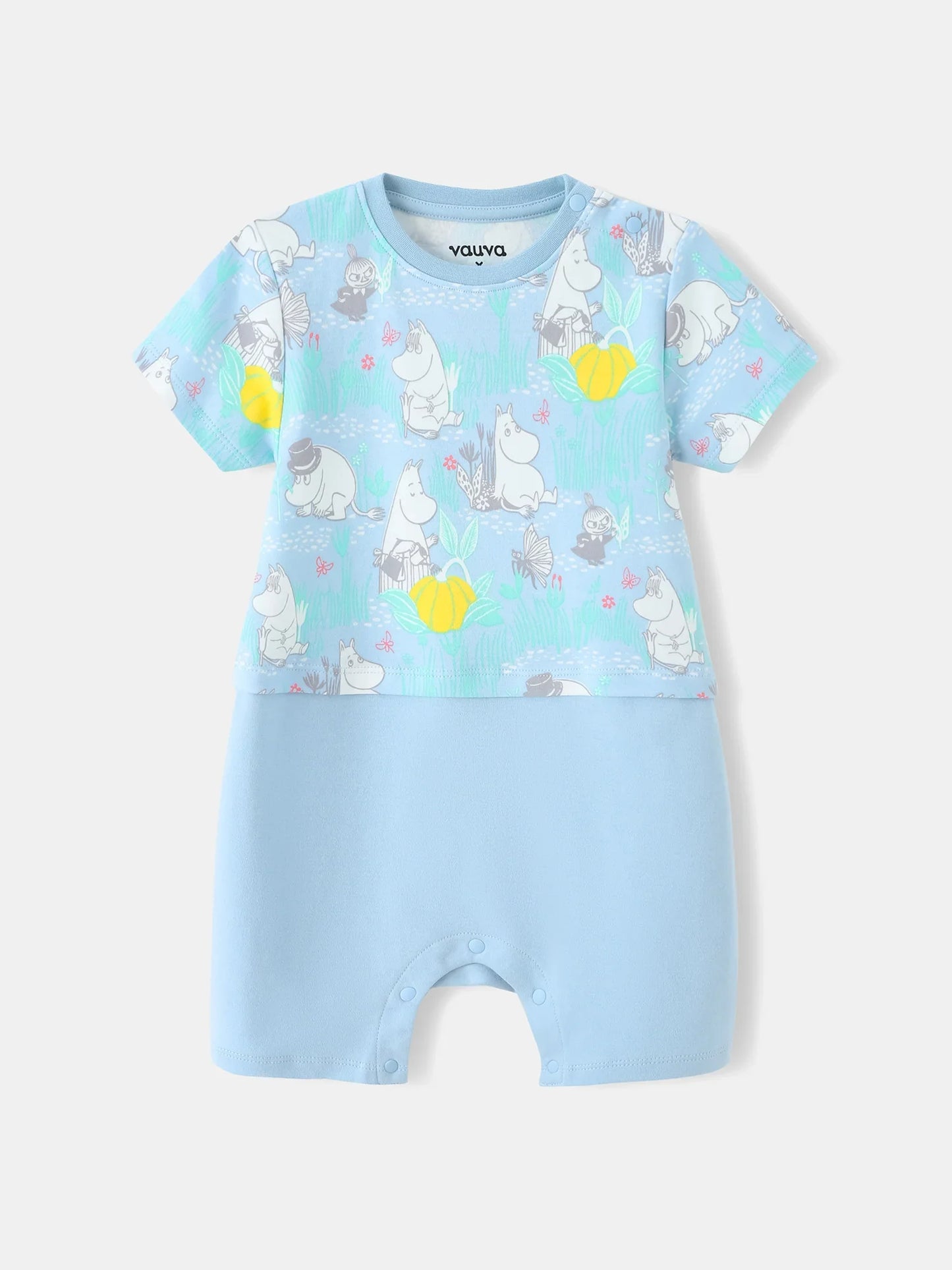 Baby Short Sleeve All-Over Print Romper