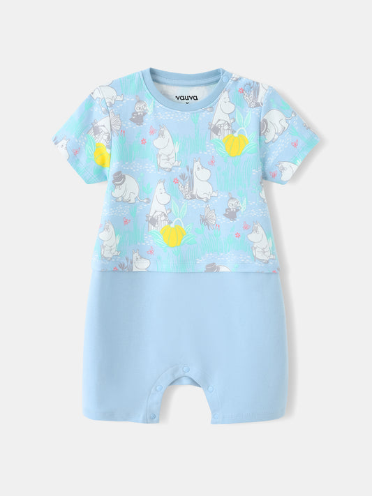 Baby Short Sleeve All-Over Print Romper