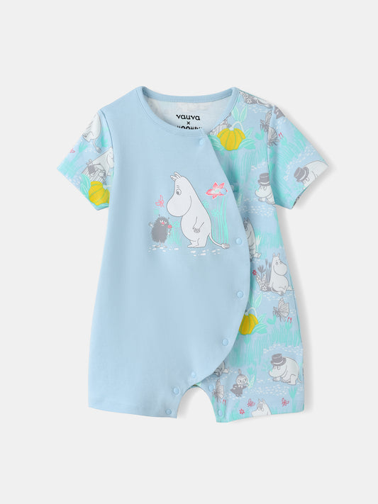 Baby Short Sleeve All-Over Print Romper