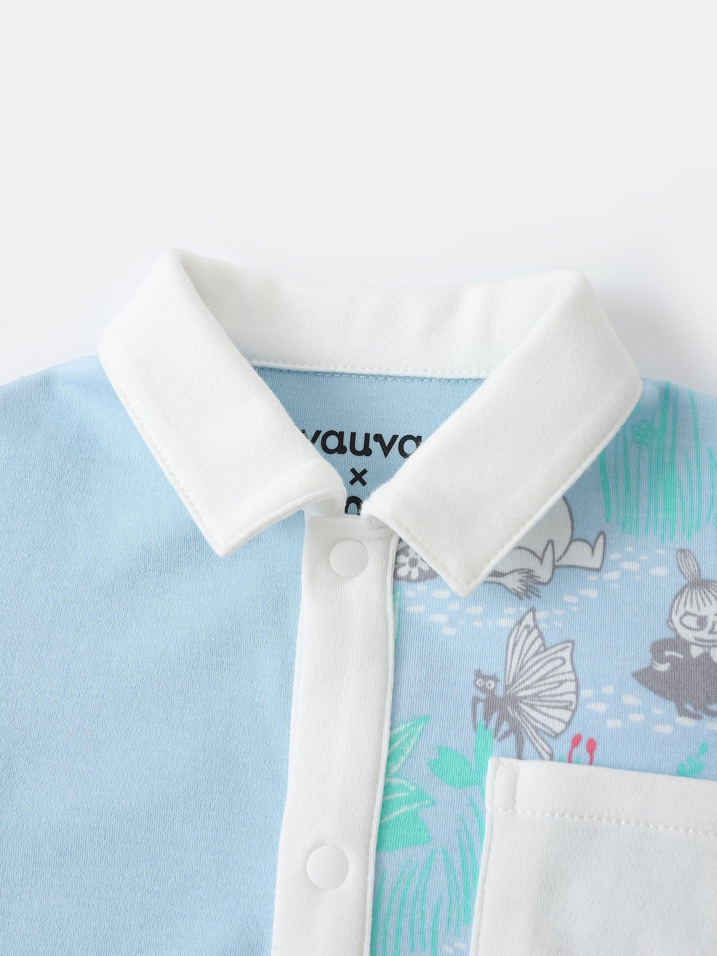 Baby Short Sleeve Colorblock All-Over Print Romper