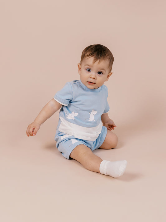 Baby Boy Colorblock Print Shorts