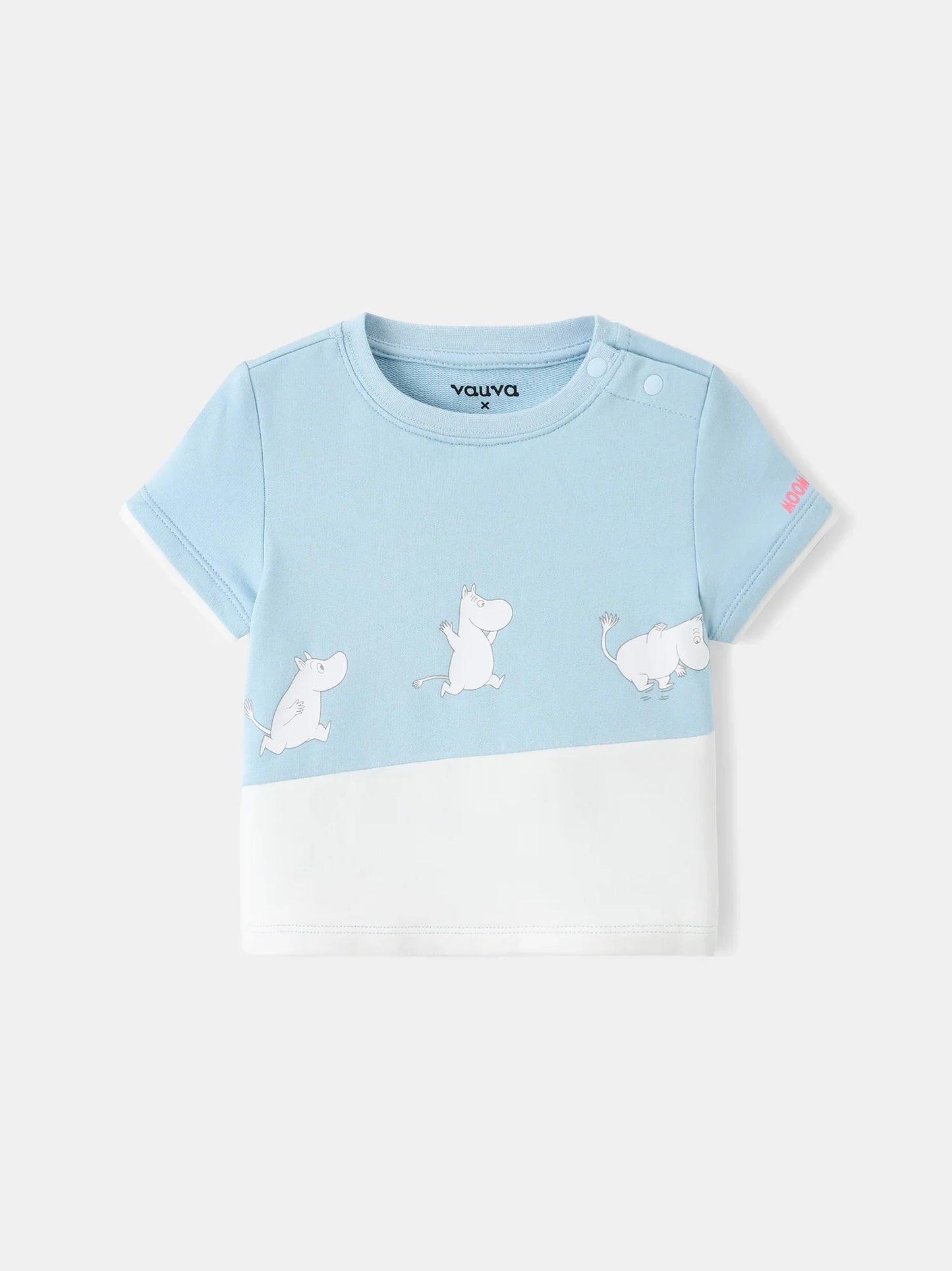 Baby Short Sleeve Colorblock Print Sweatshirt