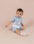 Baby Short Sleeve Colorblock Print Sweatshirt