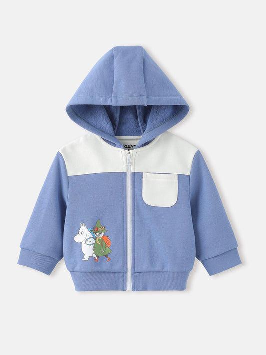Baby Boys' Hooded Zip‑Up Jacket