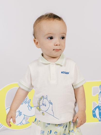 Moomin Print Baby Polo Shirt