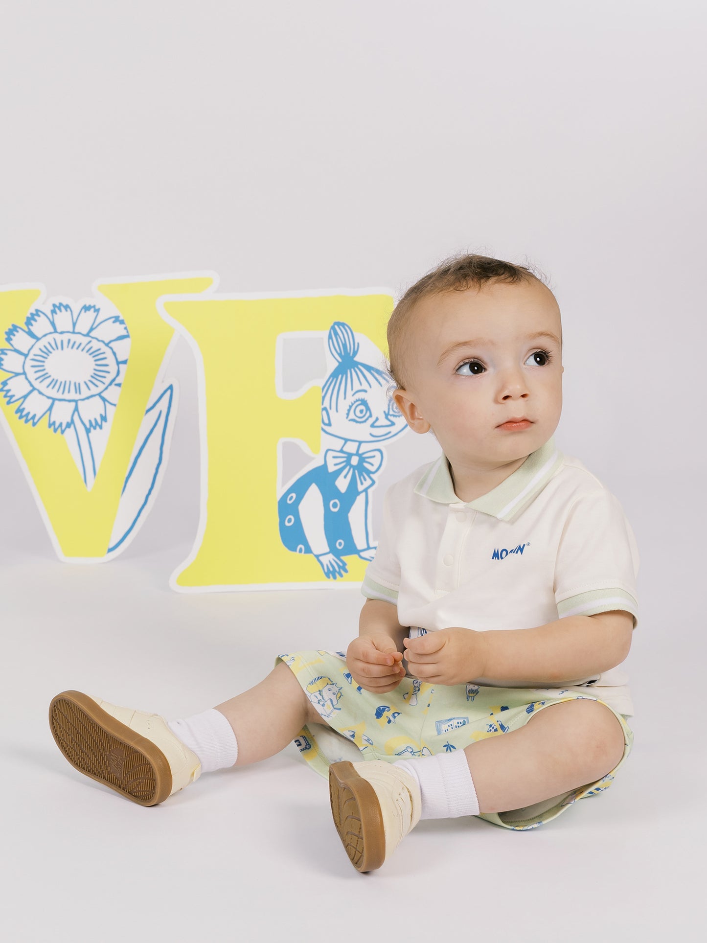 Moomin Print Baby Polo Shirt