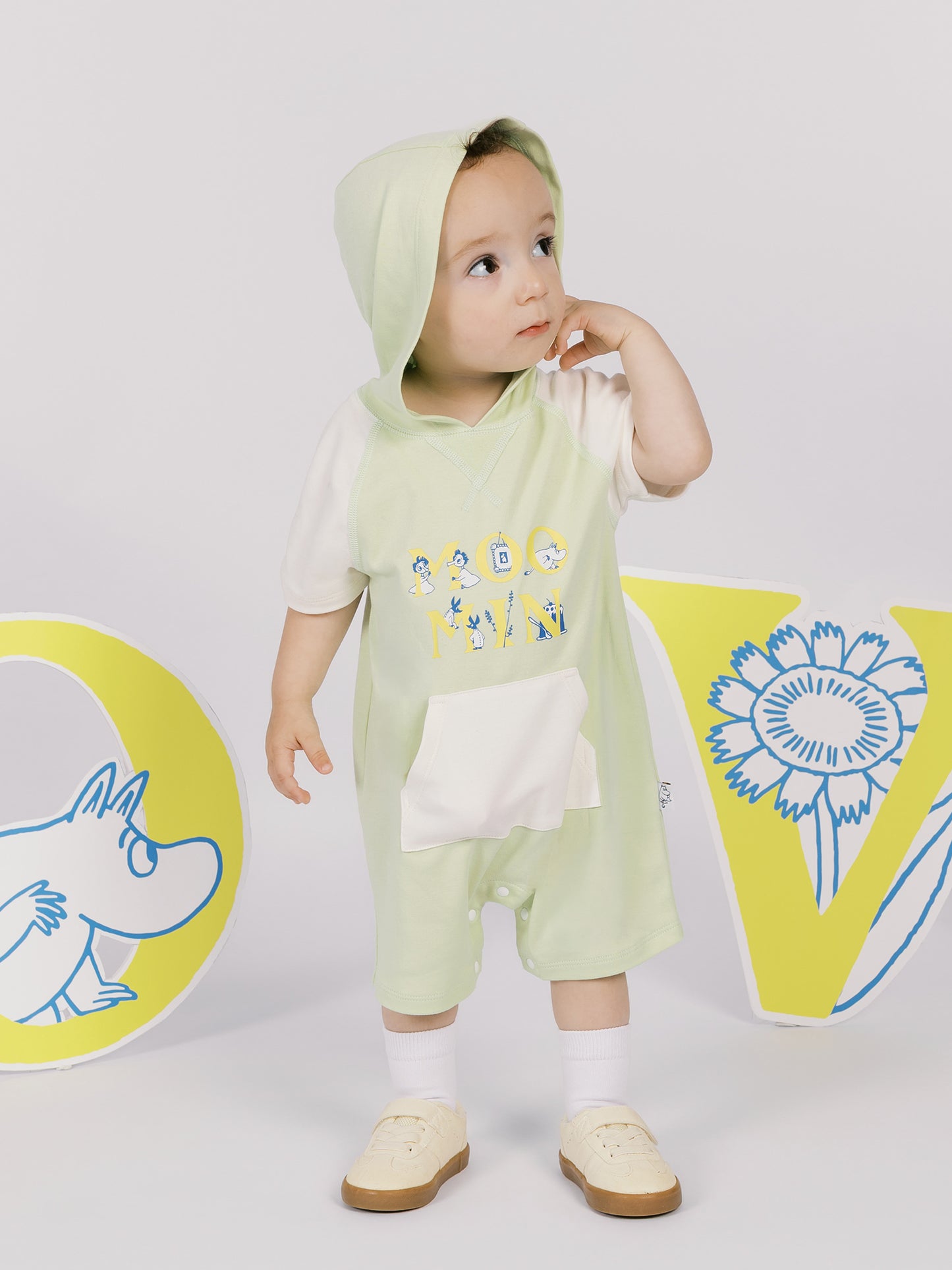 Moomin Print Baby Sweatshirt Romper