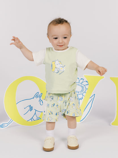 Moomin Print Colorblock Baby T‑Shirt