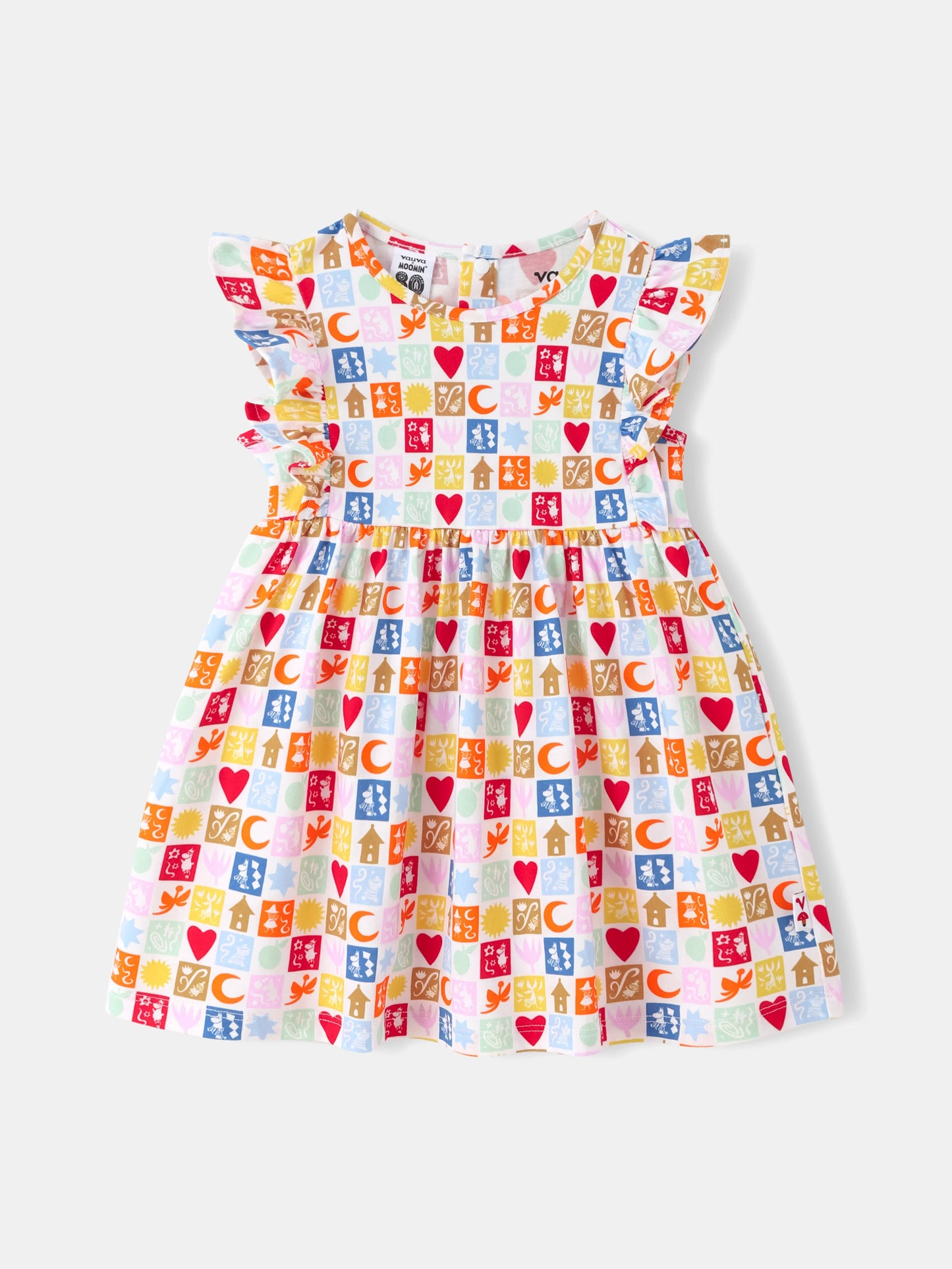 Moomin 80Th Anniversary Baby Sleeveless Ruffle All-Over Print Dress
