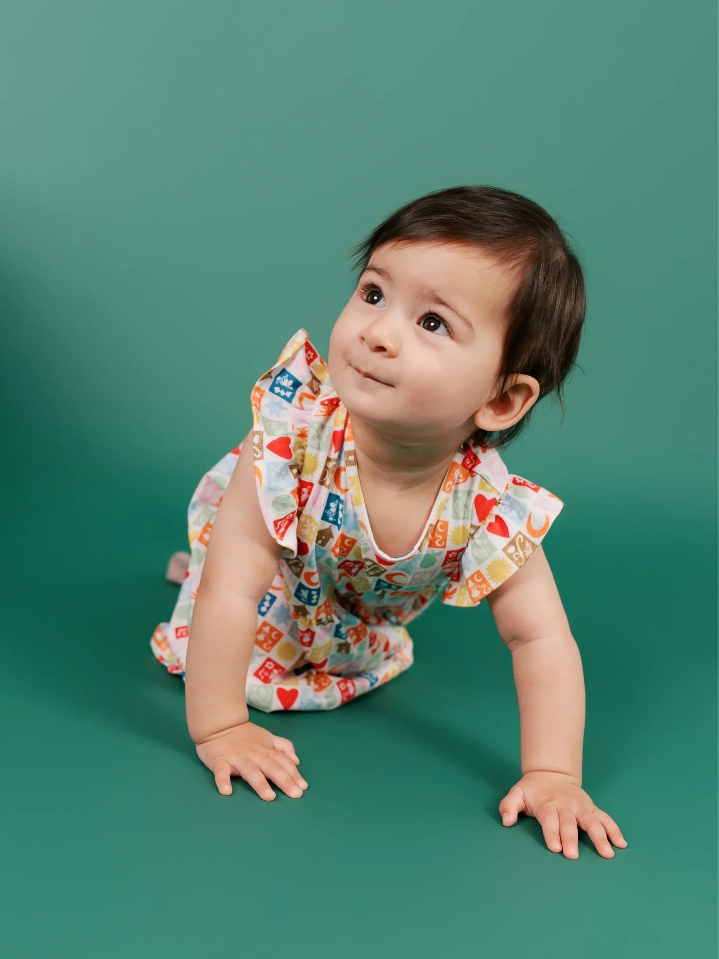Moomin 80Th Anniversary Baby Sleeveless Ruffle All-Over Print Dress