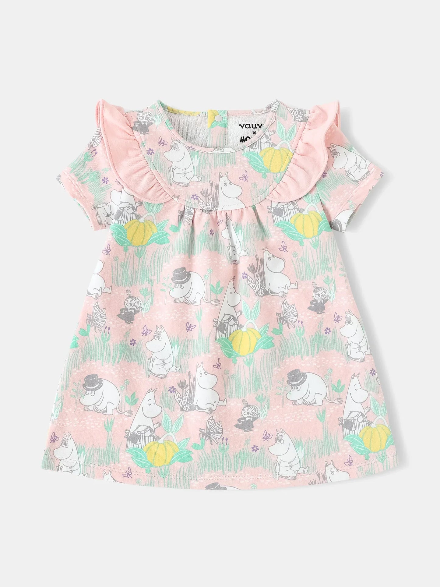 Baby Ruffle Collar All‑Over Print Dress
