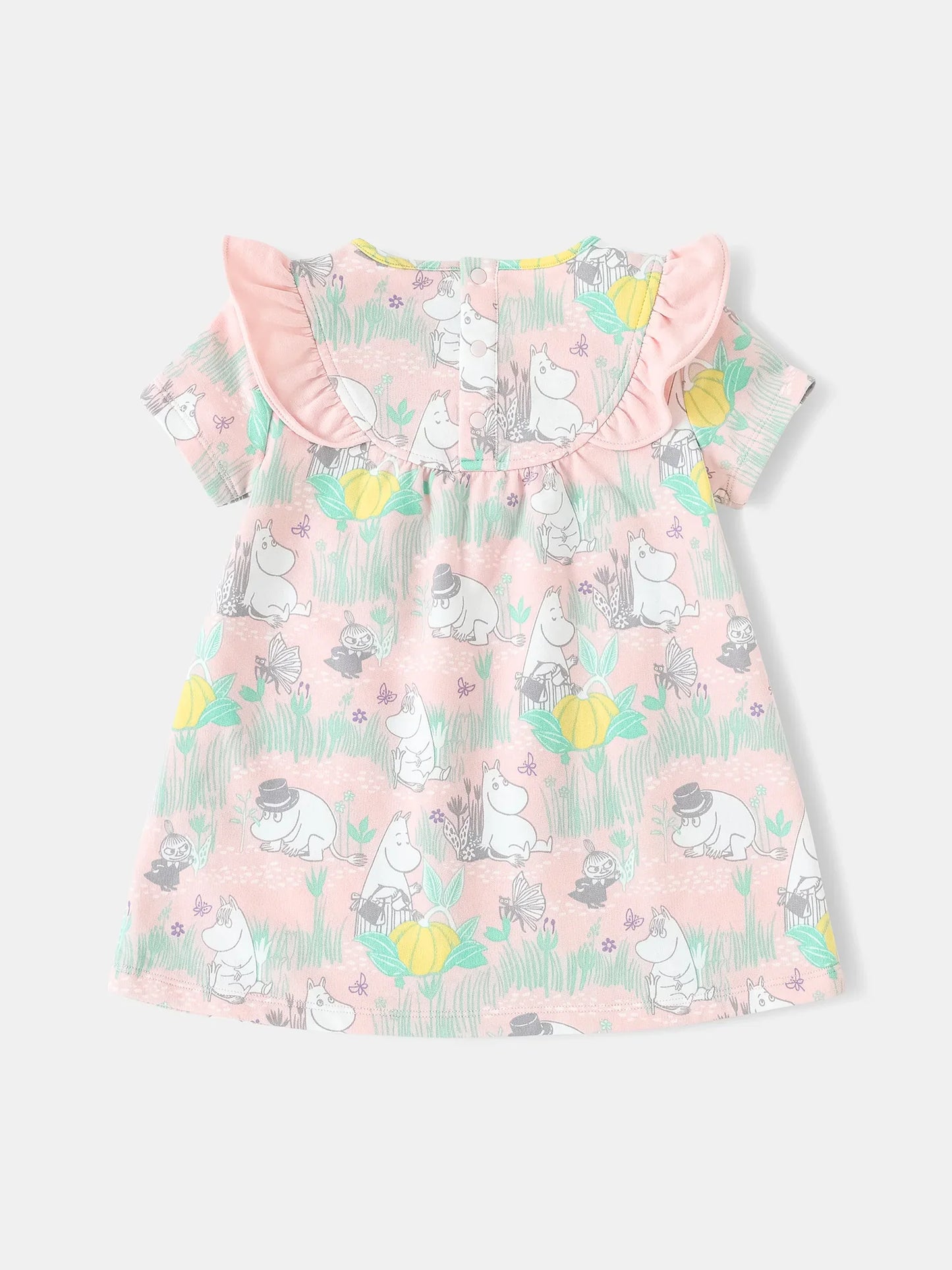 Baby Ruffle Collar All‑Over Print Dress