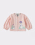Baby Balloon Sleeve Zip‑Up Print Jacket