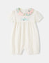 Baby Peter Pan Collar Puff Sleeve Romper