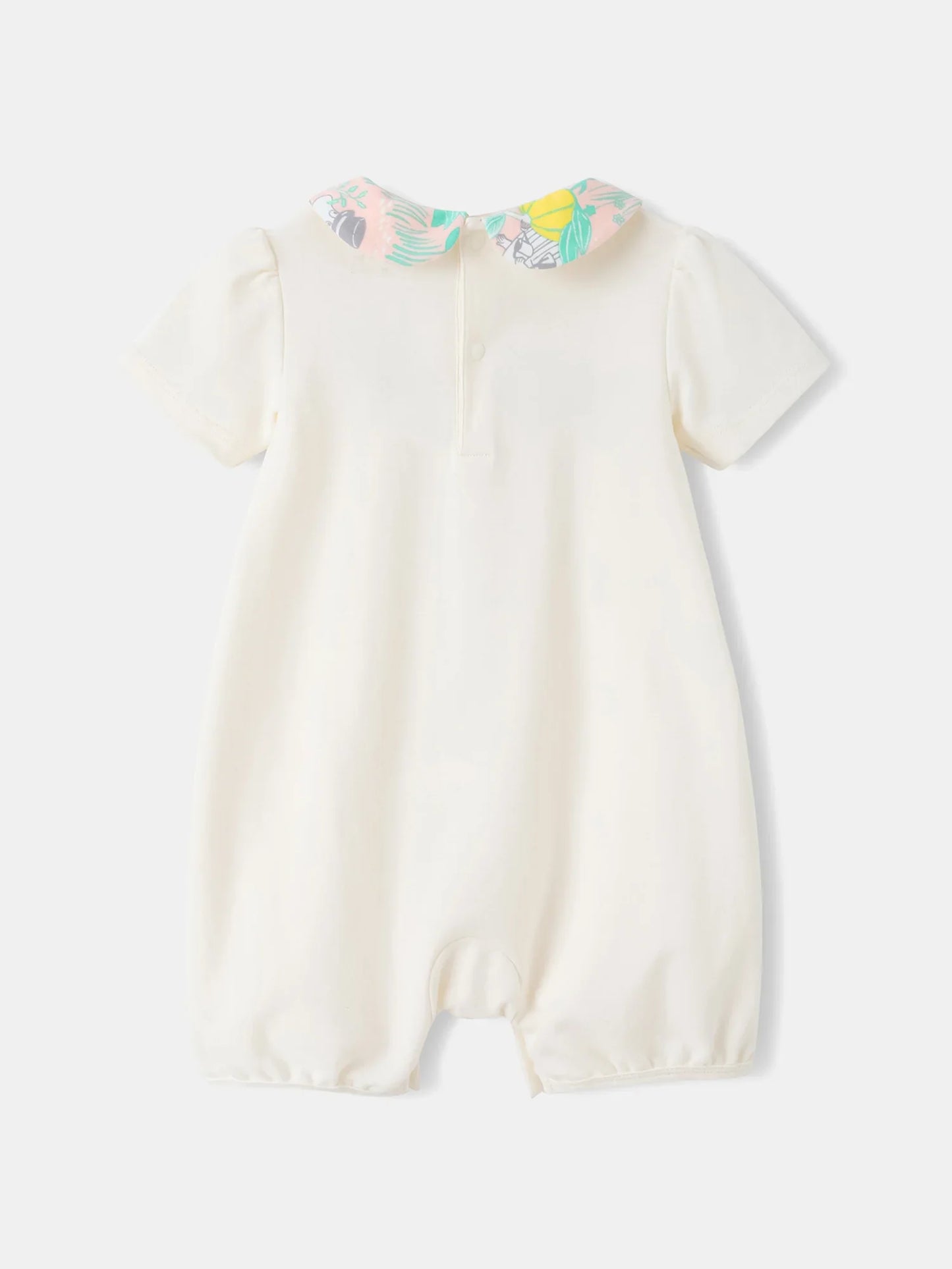 Baby Peter Pan Collar Puff Sleeve Romper