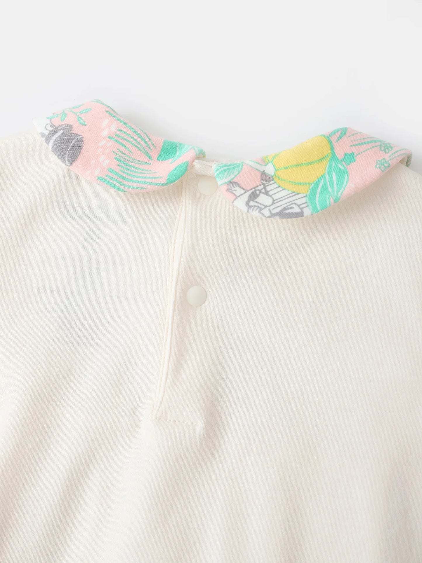 Baby Peter Pan Collar Puff Sleeve Romper
