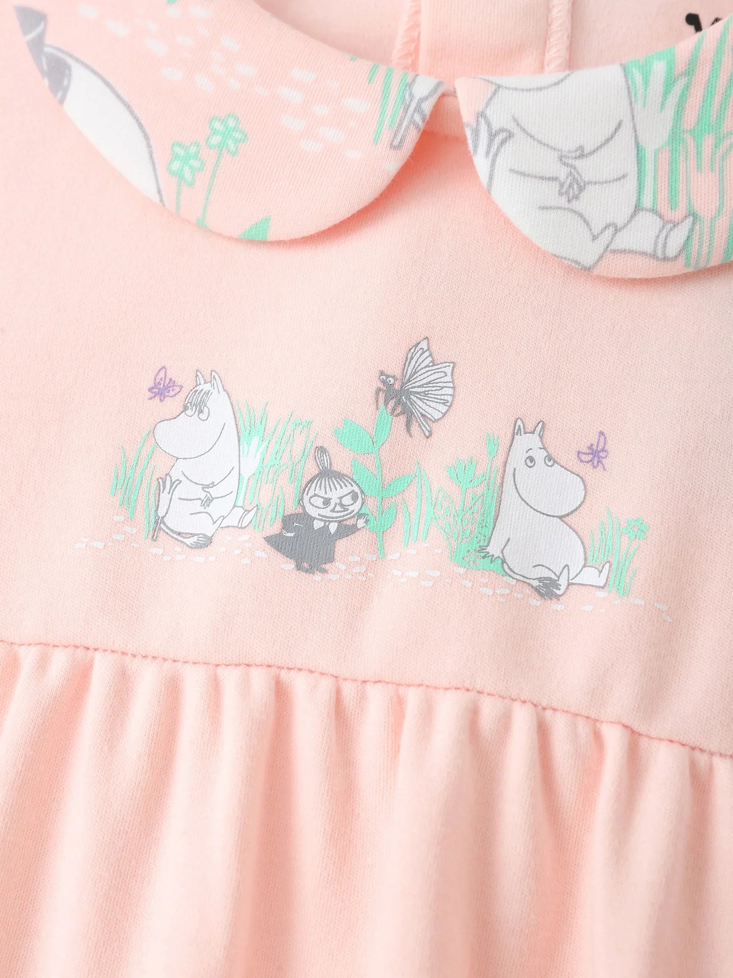 Baby Peter Pan Collar Puff Sleeve Romper