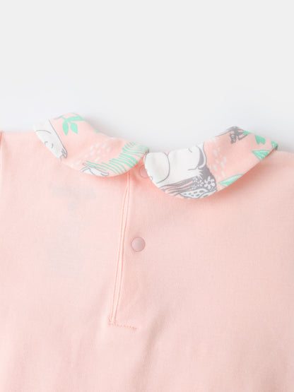 Baby Peter Pan Collar Puff Sleeve Romper