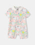 Baby Peter Pan Collar Short Sleeve All-Over Print Romper