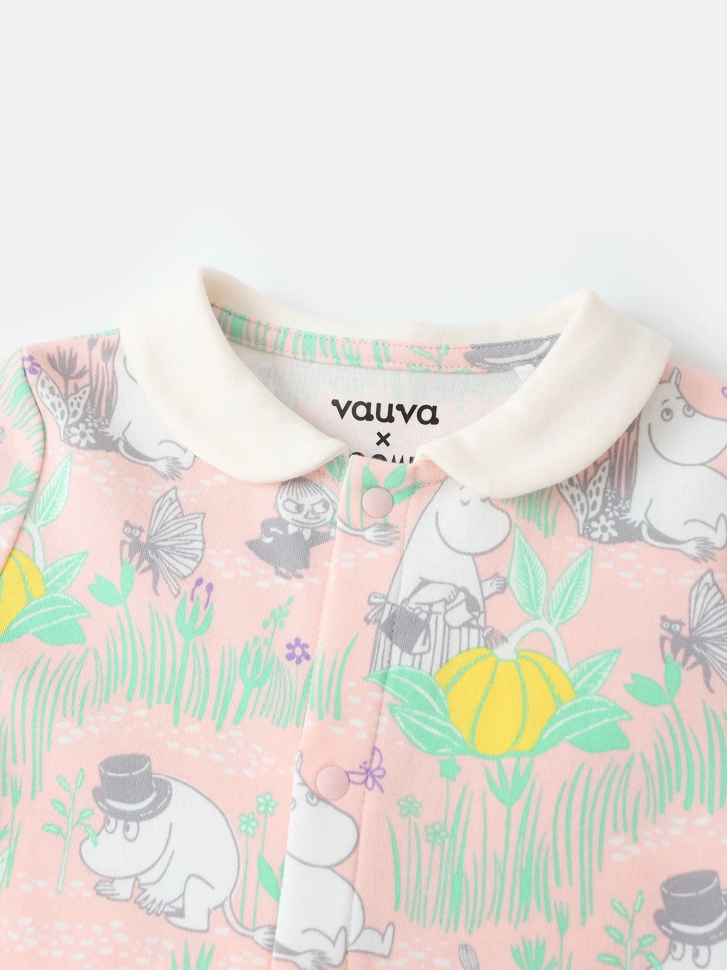 Baby Peter Pan Collar Short Sleeve All-Over Print Romper