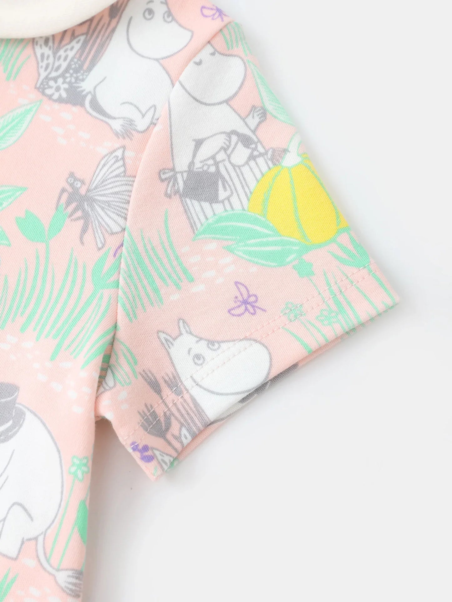 Baby Peter Pan Collar Short Sleeve All-Over Print Romper