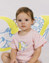Flutter‑Sleeve Moomin Print Baby T‑Shirt