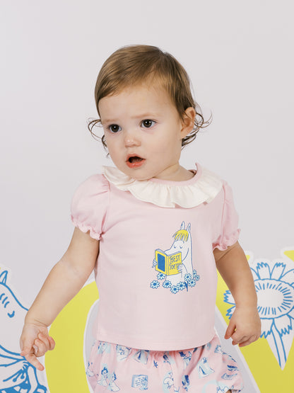 Ruffle‑Neck Snorkmaiden Print Baby T‑Shirt