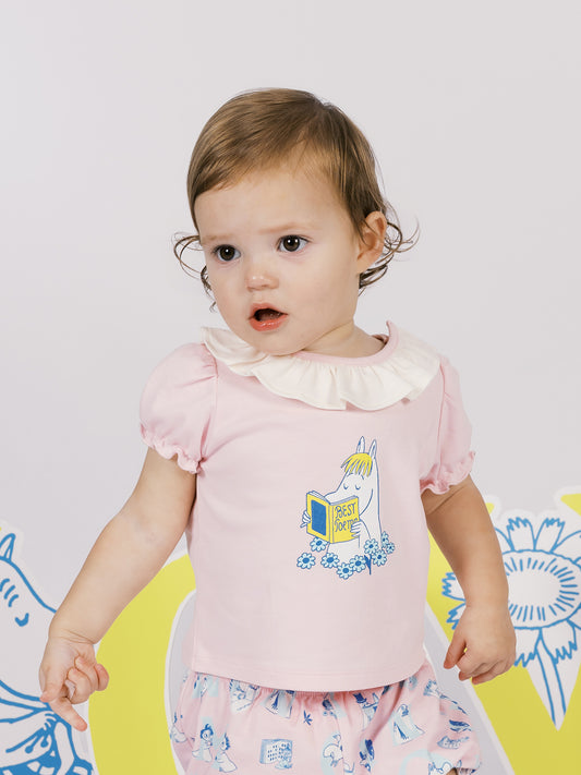 Baby Ruffle‑Neck Graphic T‑Shirt