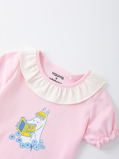 Baby Ruffle‑Neck Graphic T‑Shirt