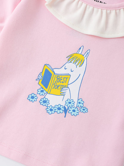 Baby Ruffle‑Neck Graphic T‑Shirt