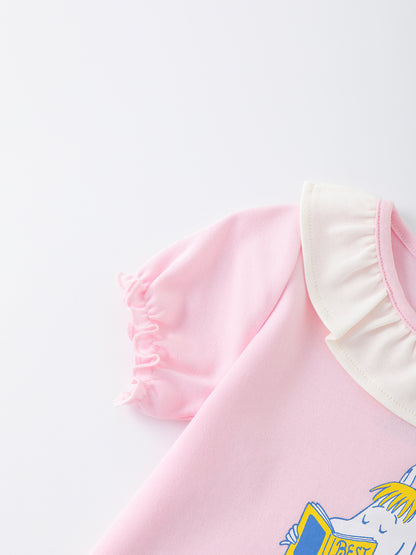 Baby Ruffle‑Neck Graphic T‑Shirt
