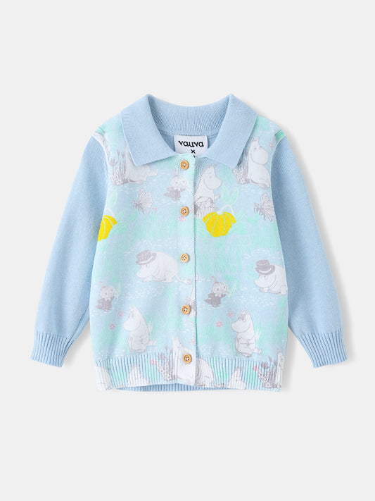 Baby Polo Neck Print Cardigan