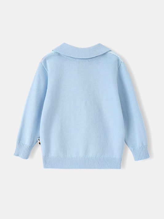Baby Polo Neck Print Cardigan
