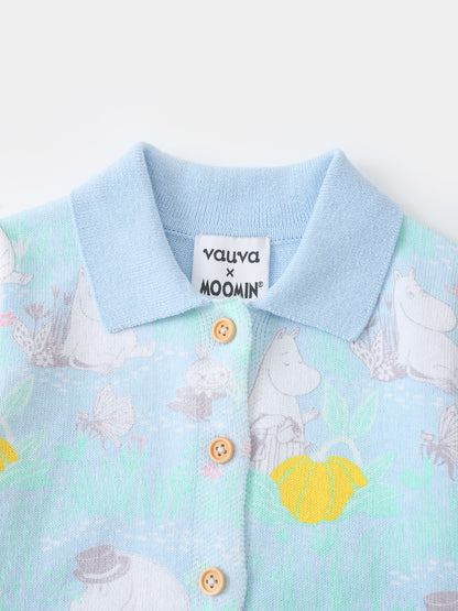 Baby Polo Neck Print Cardigan