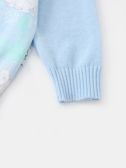 Baby Polo Neck Print Cardigan