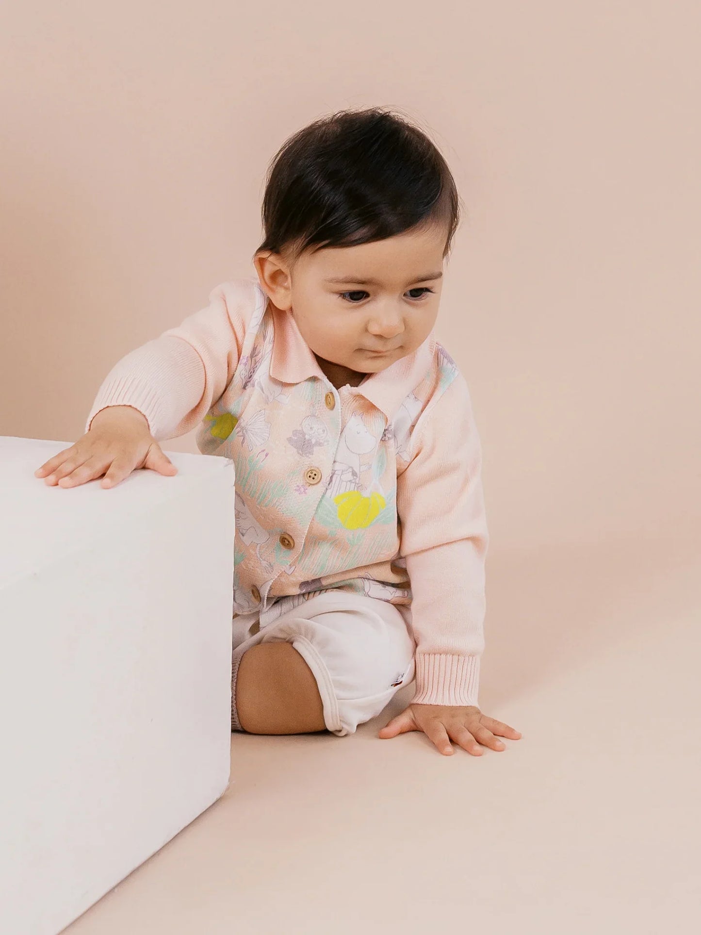 Baby Polo Neck Print Cardigan