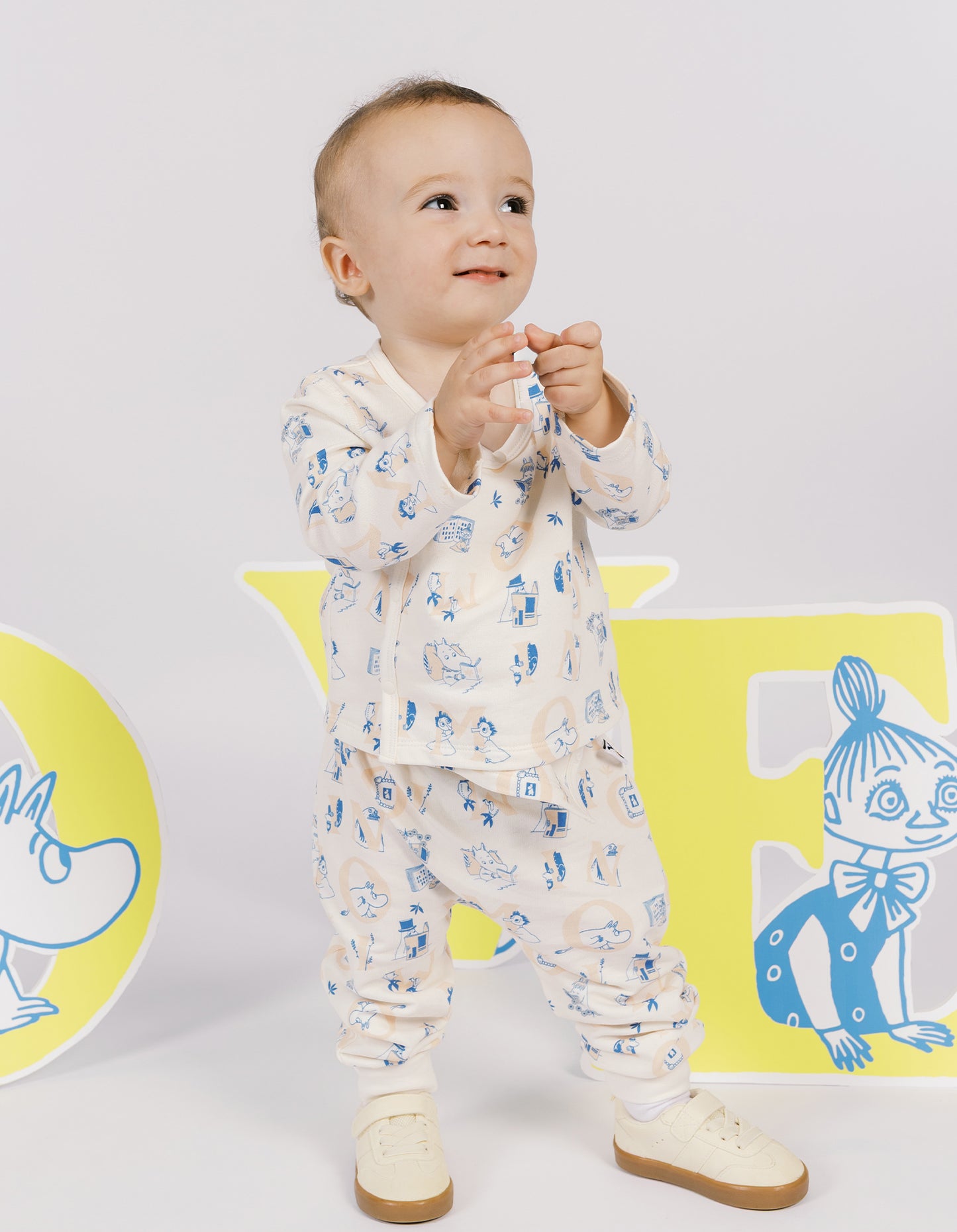 All‑Over Moomin Print Long‑Sleeve Baby Top