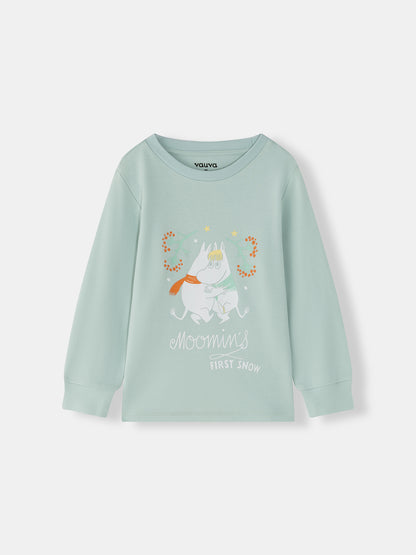 Kids Moomin First Snow Print Long Sleeve T-Shirt