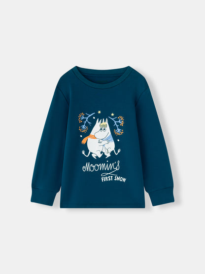 Kids Moomin First Snow Print Long Sleeve T-Shirt