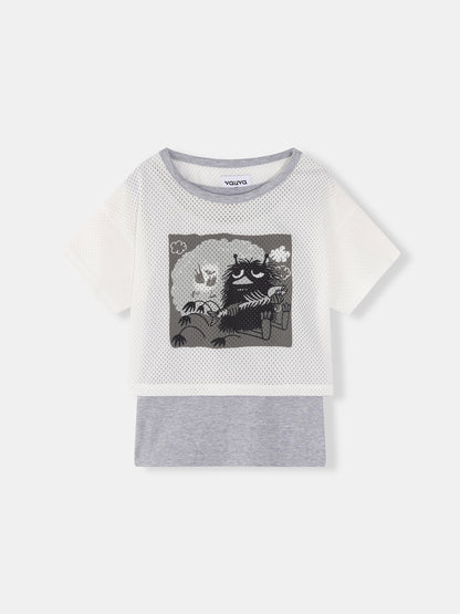 Boys Moomin Stinky My Layered Mesh T-Shirt Set