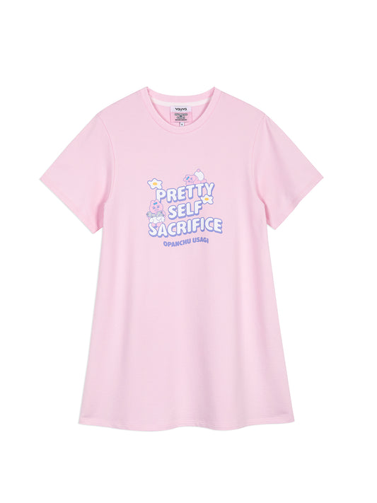 (Ships 17/4) “Pretty Self Sacrifice” Long‑Sleeve Pink Sweatshirt Dress