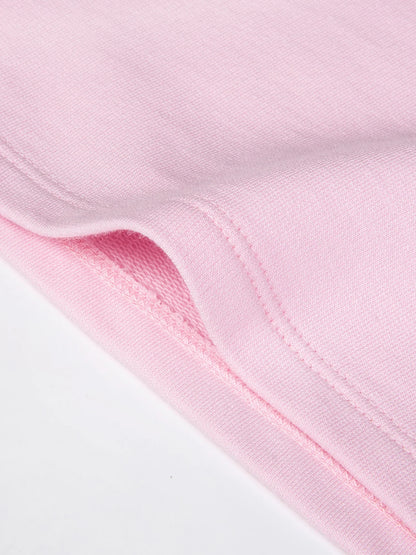 “Pretty Self Sacrifice” Long‑Sleeve Pink Sweatshirt Dress
