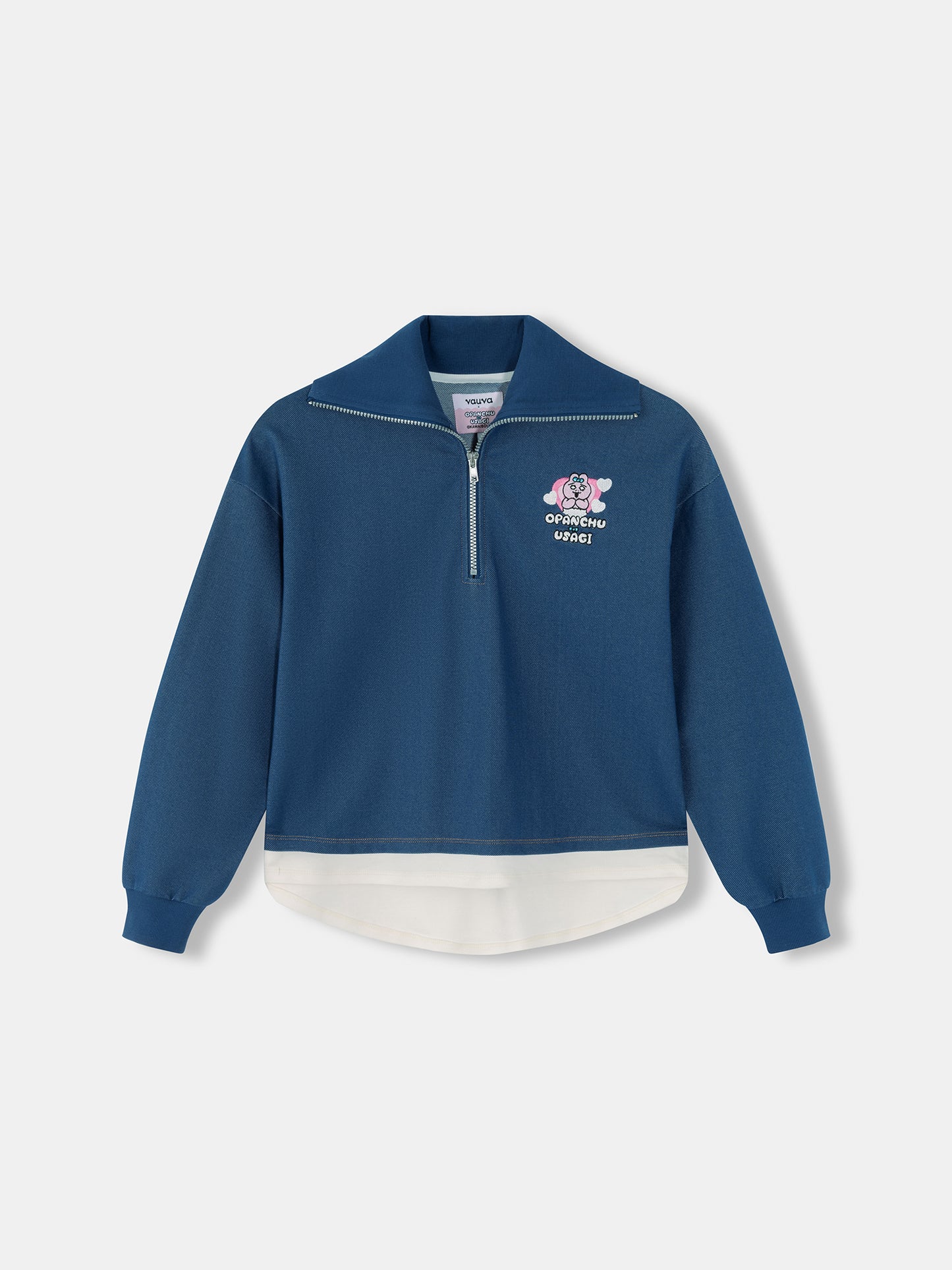 Quarter-Zip Layered Sweatshirt