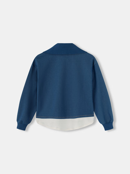 Quarter-Zip Layered Sweatshirt