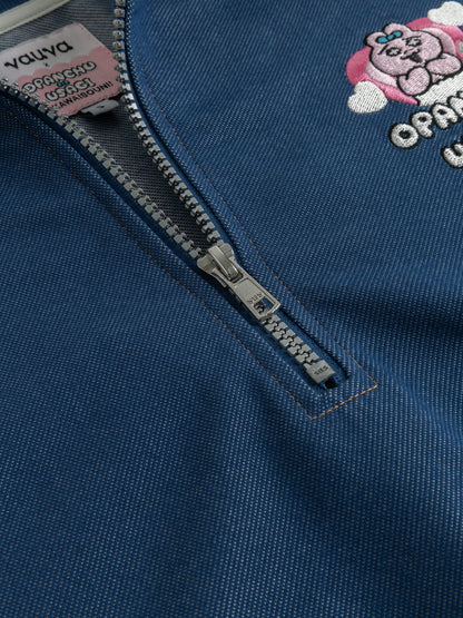 Quarter-Zip Layered Sweatshirt