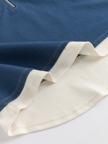 Quarter-Zip Layered Sweatshirt